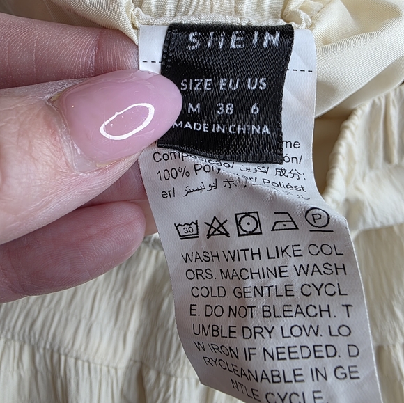 Shein M Apricot Hippie Boho Tiered Wide Leg Pants Festival Fall 2974-ae - Picture 8 of 13